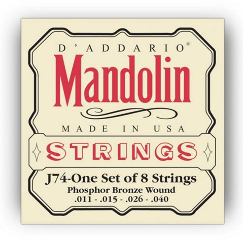 Image of D Addario J74 Phosphor Mandolin Strings -medium