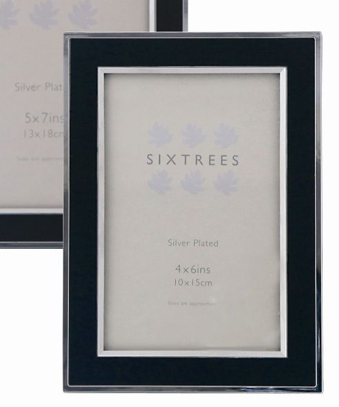 Image of Sixtrees Abbey Inlay Photo Frame - Black - 13 X 18 Cm (5 X 7 In)