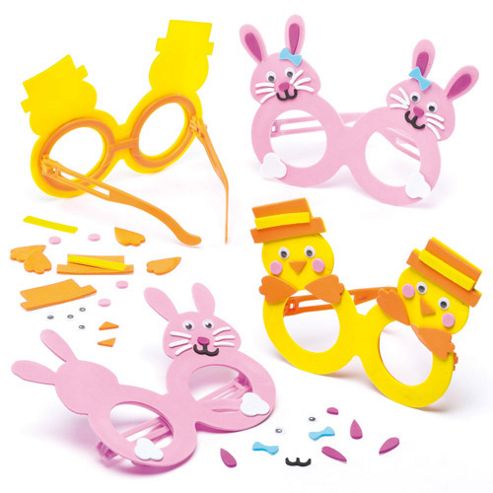Image of Easter Chick & Bunny Foam Glasses Kits (pack Of 4)