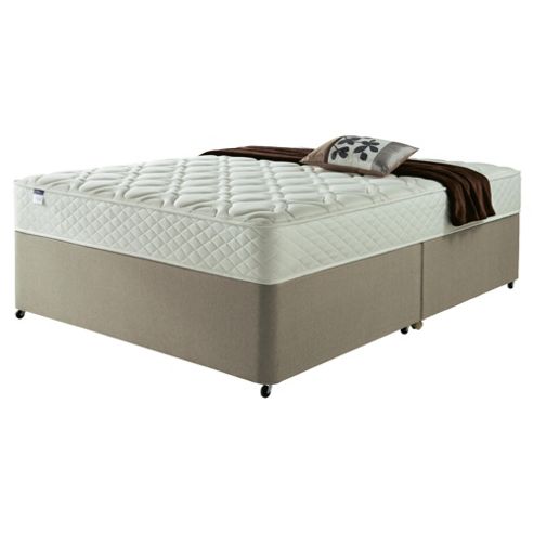 Image of Silentnight Miracoil Luxury Micro Quilt Non Storage divan Mink No Headboard - King (5ft)