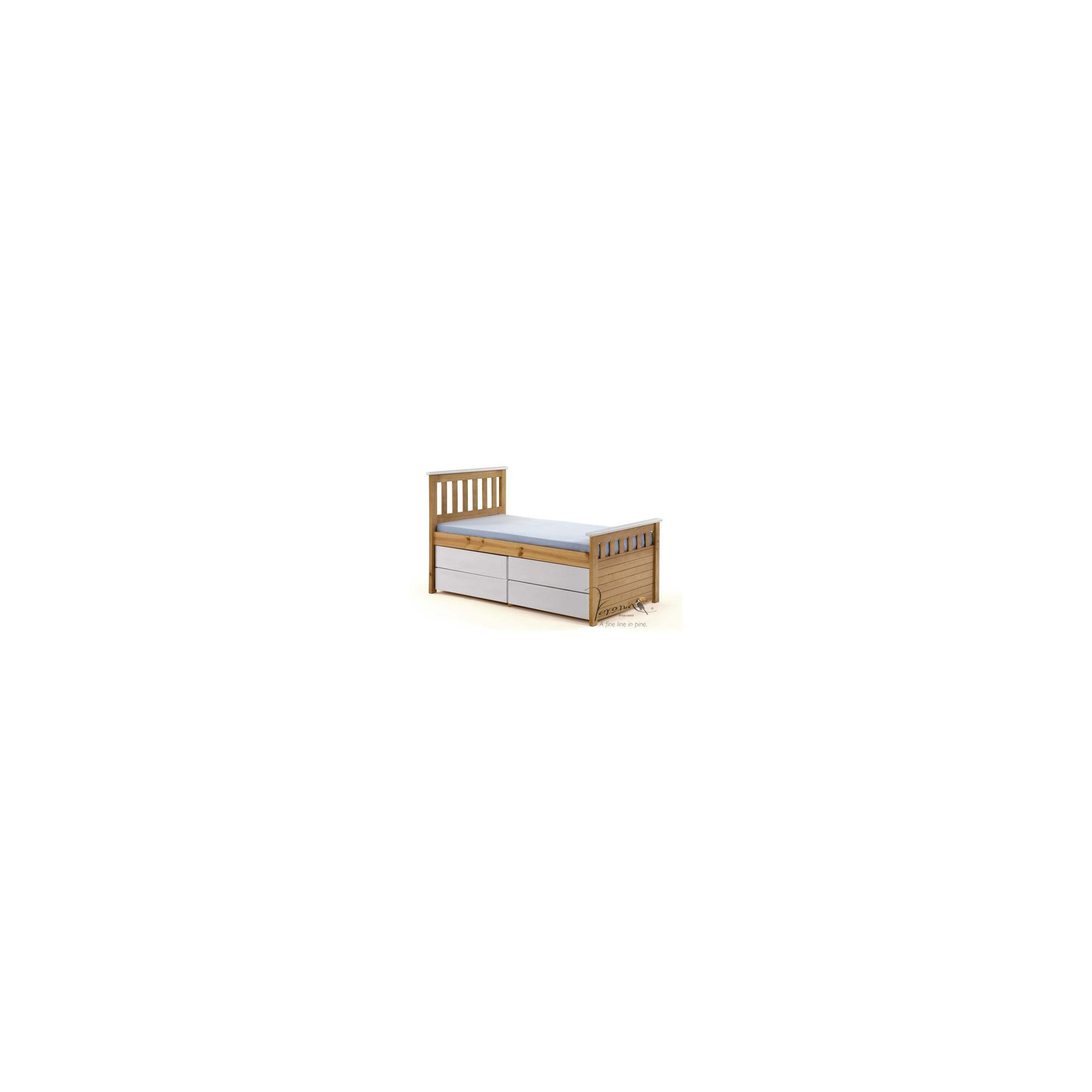 Verona Ferrara Kids Captains Bed with Underbed Storage - Antique White at Tesco Direct