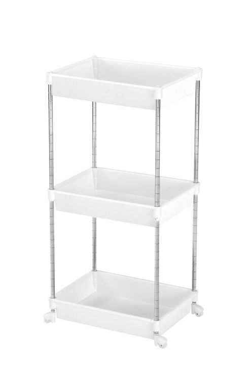 Image of Premier Housewares 3 Tier Shelf Unit In Chrome / White