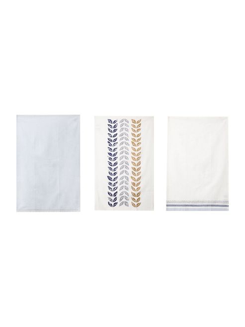 Image of Linea Mediterranean Set Of 3 Tea Towels