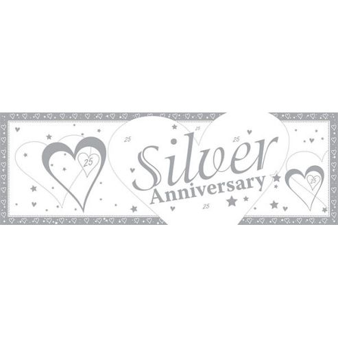 Image of Loving Hearts Silver Anniversary Giant Banner (each)