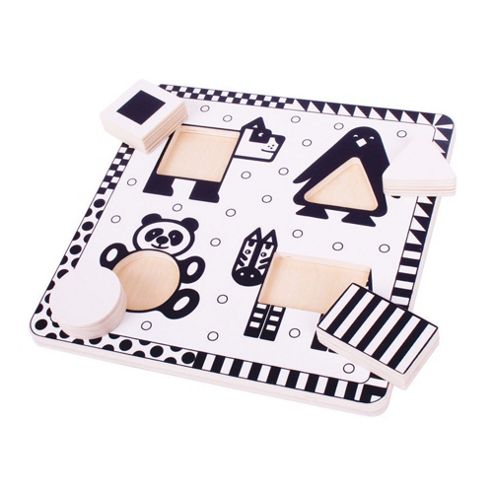 Image of Bigjigs Toys Bj514 Animals Black And White Puzzle