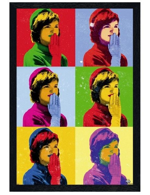 Image of Black Wooden Framed Jackie O Poster