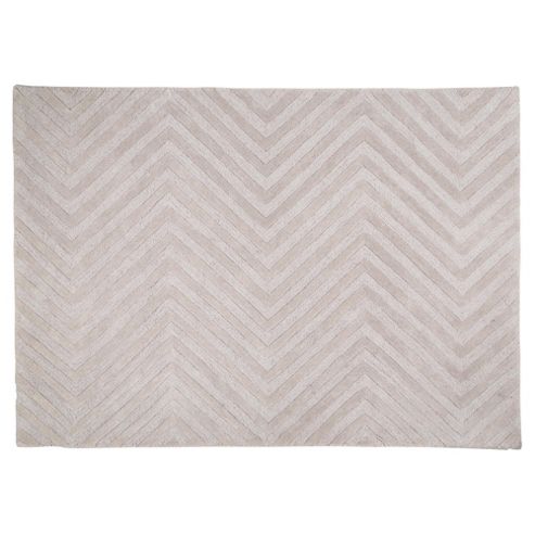 Image of Chevron Wool Rug 120 X 170cm, Natural