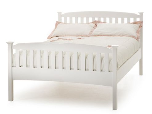 Image of Serene Furnishings Eleanor High Foot End Bed - Honey Oak - Small Double