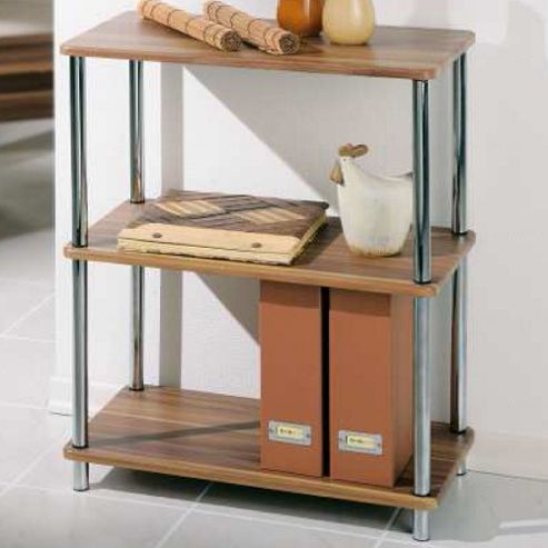 Image of 3 Tier Storage Display Shelves - Brown