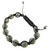 Green Crystal and Hematite 10mm Bracelet