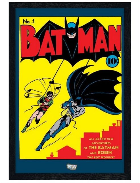 Image of Black Wooden Framed Dc Comics Brand New Adventures Of Batman And Robin Poster