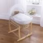 Clair de lune Dimple Natural Wicker Moses Basket - White