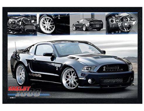 Image of Black Wooden Framed Ford Shelby 1000 Poster