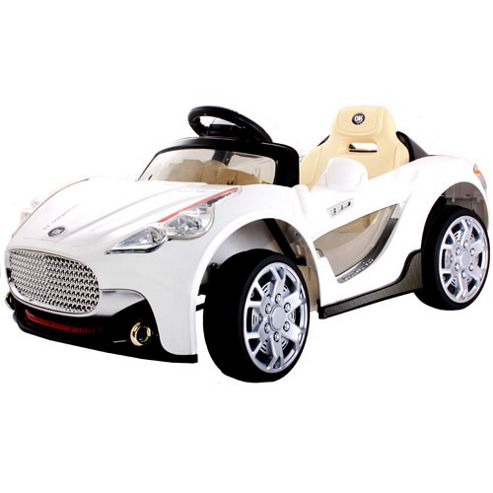 Image of Kids Maserati Style Ride On Car With Remote Control - White