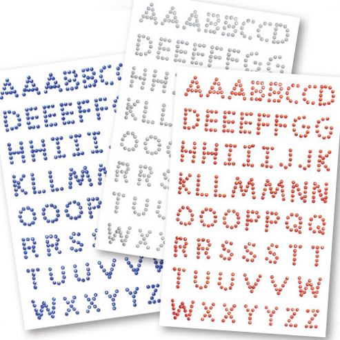 Image of Alphabet Self-adhesive Gems (pack Of 174)