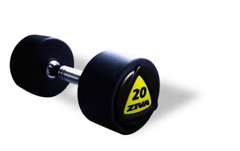 Image of "ziva Zvo Series Pu Dumbbells - 220kg Set - 10 Pairs, 2-20kg"