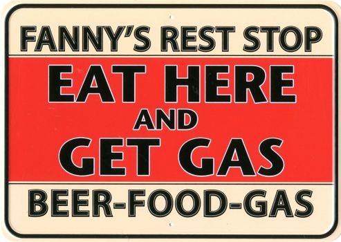 Image of Fanny's Rest Stop Tin Sign