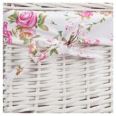 Tesco White Wicker Lined Small Drawer Tower