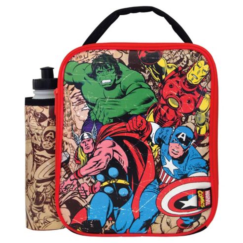 Image of Marvel Avengers Lunch Bag And Water Bottle Set