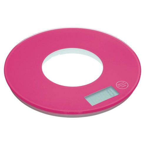 Image of Kitchencraft Colourworks 5kg Electric Kitchen Scale, Pink