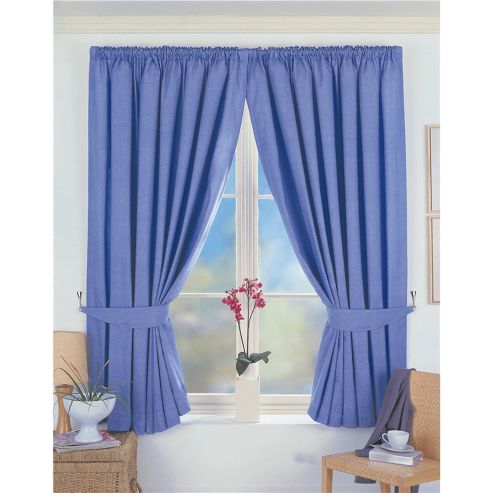 Image of Dreams And Drapes Norfolk Boomerang Tiebacks Pair - Blue