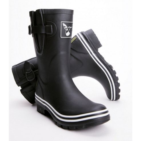 Image of Evercreatures Ladies Shortie Wellies Solid Black 6