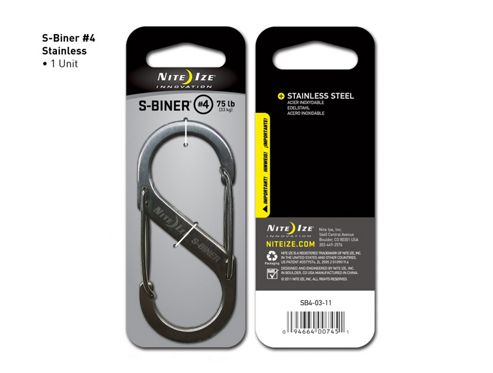 Image of Nite Ize S-biner Size 4 Silver Double Gated Carabiner