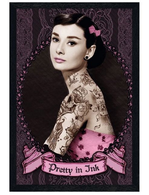 Image of Black Wooden Framed Pretty In Ink Poster