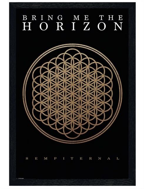 Image of Bring Me The Horizon Black Wooden Framed Sempiternal Bmth Poster