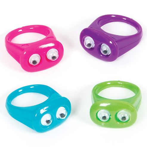 Image of Wiggle Eye Rings (pack Of 12)