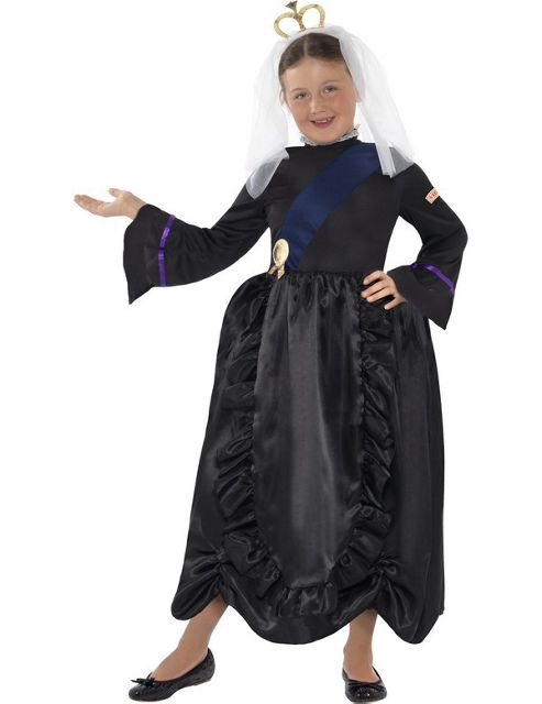 Image of Child Horrible Histories Queen Victoria Costume Large