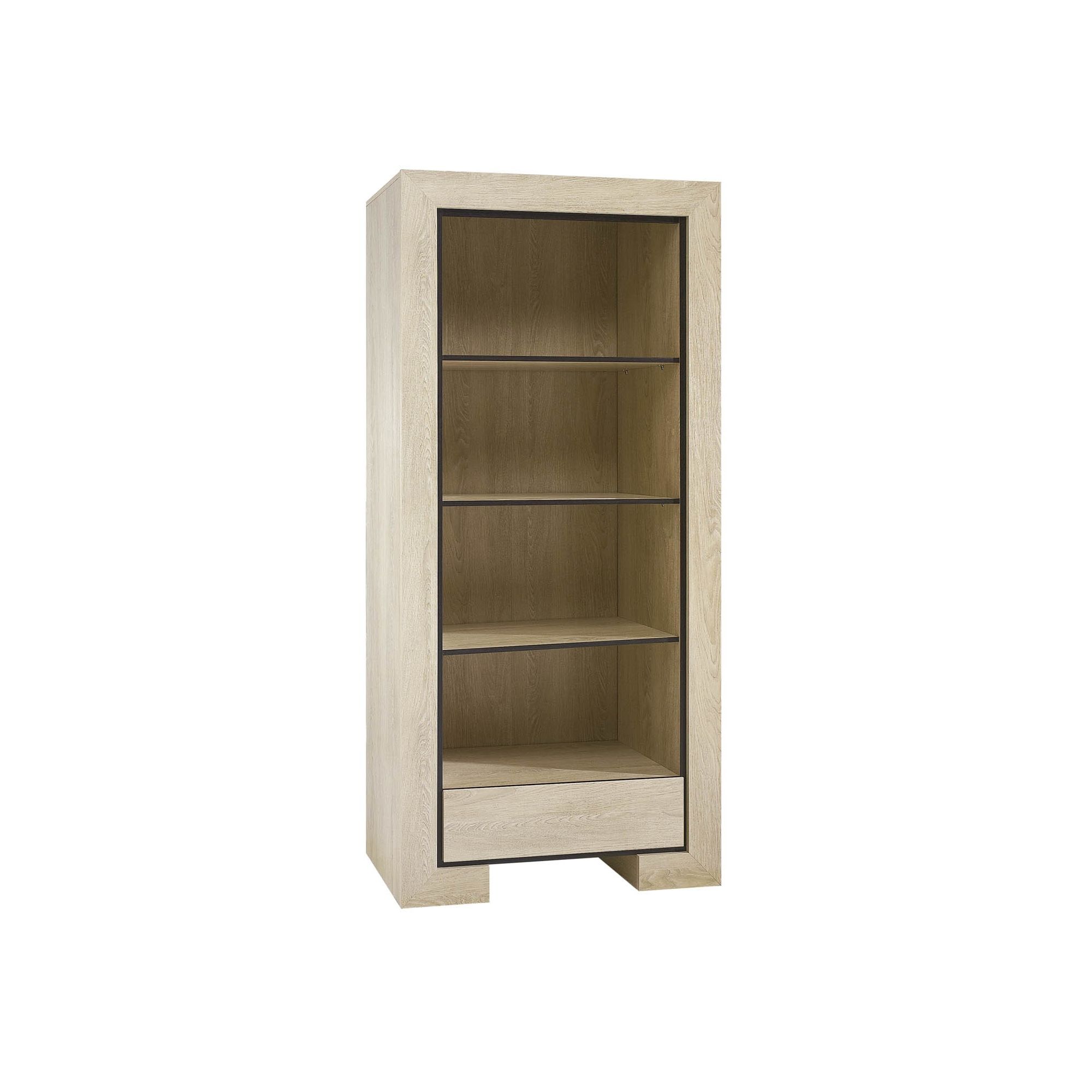 Urbane Designs Dominica One Drawer Tall Bookcase in Oak at Tesco Direct