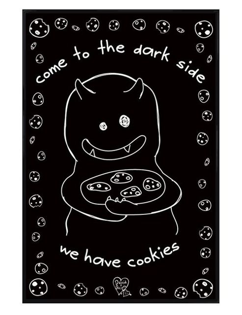 Image of David And Goliath Gloss Black Framed Come To The Dark Side Poster