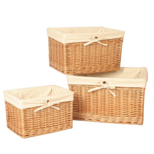 Image of Wicker Valley Willow Storage Basket (set Of 3)