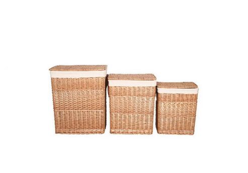 Image of Wicker Valley Willow Rectangular Laundry Basket (set Of 3)