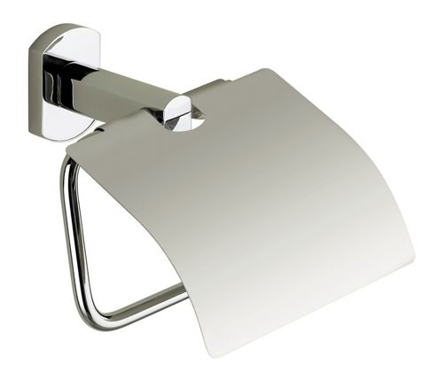Image of Gedy Edera Toilet Roll Holder With Flap In Chrome