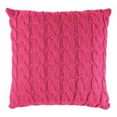 F&F Home Pink Cable Knit Cushion