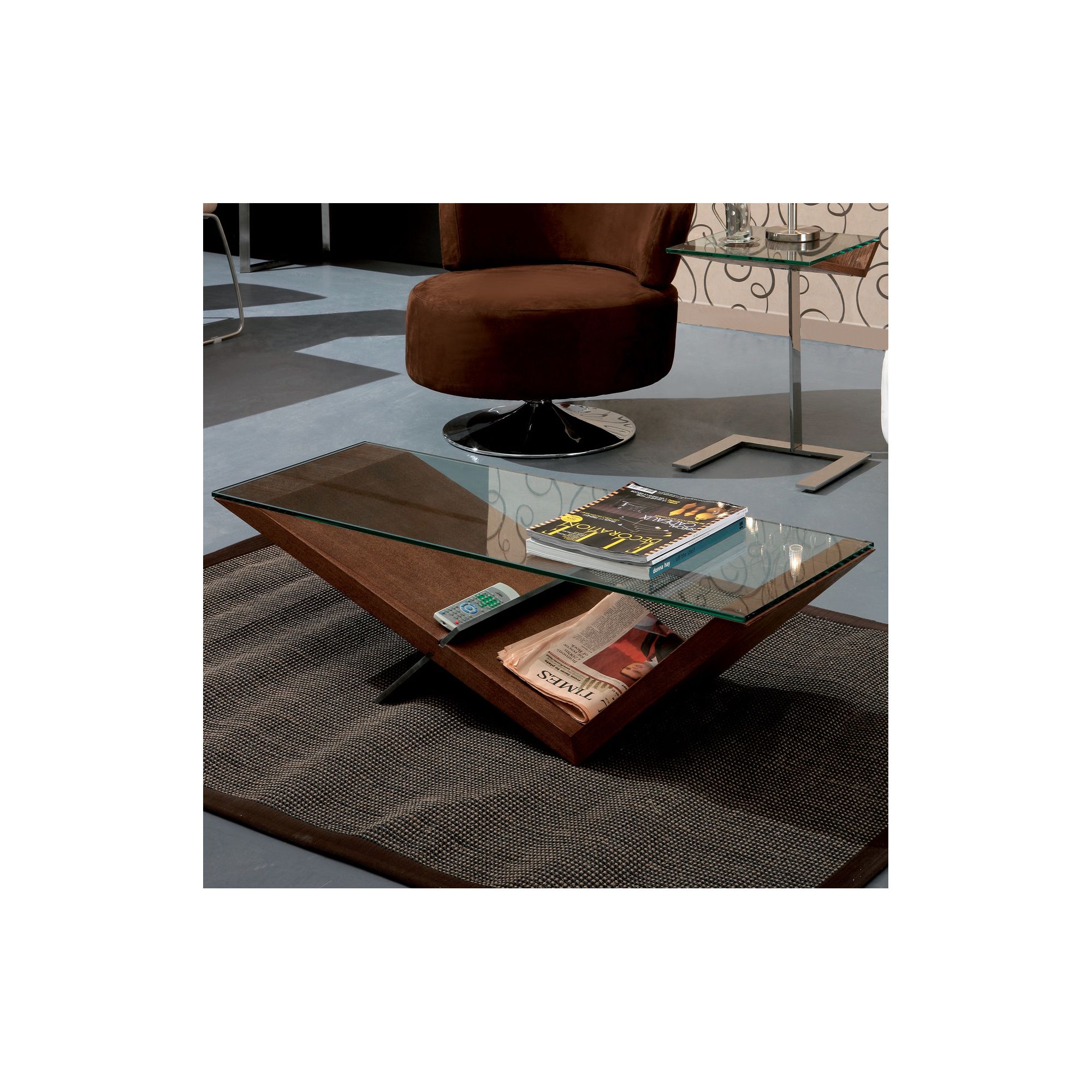 Gillmore Space Gerrit Coffee Table - Walnut at Tescos Direct