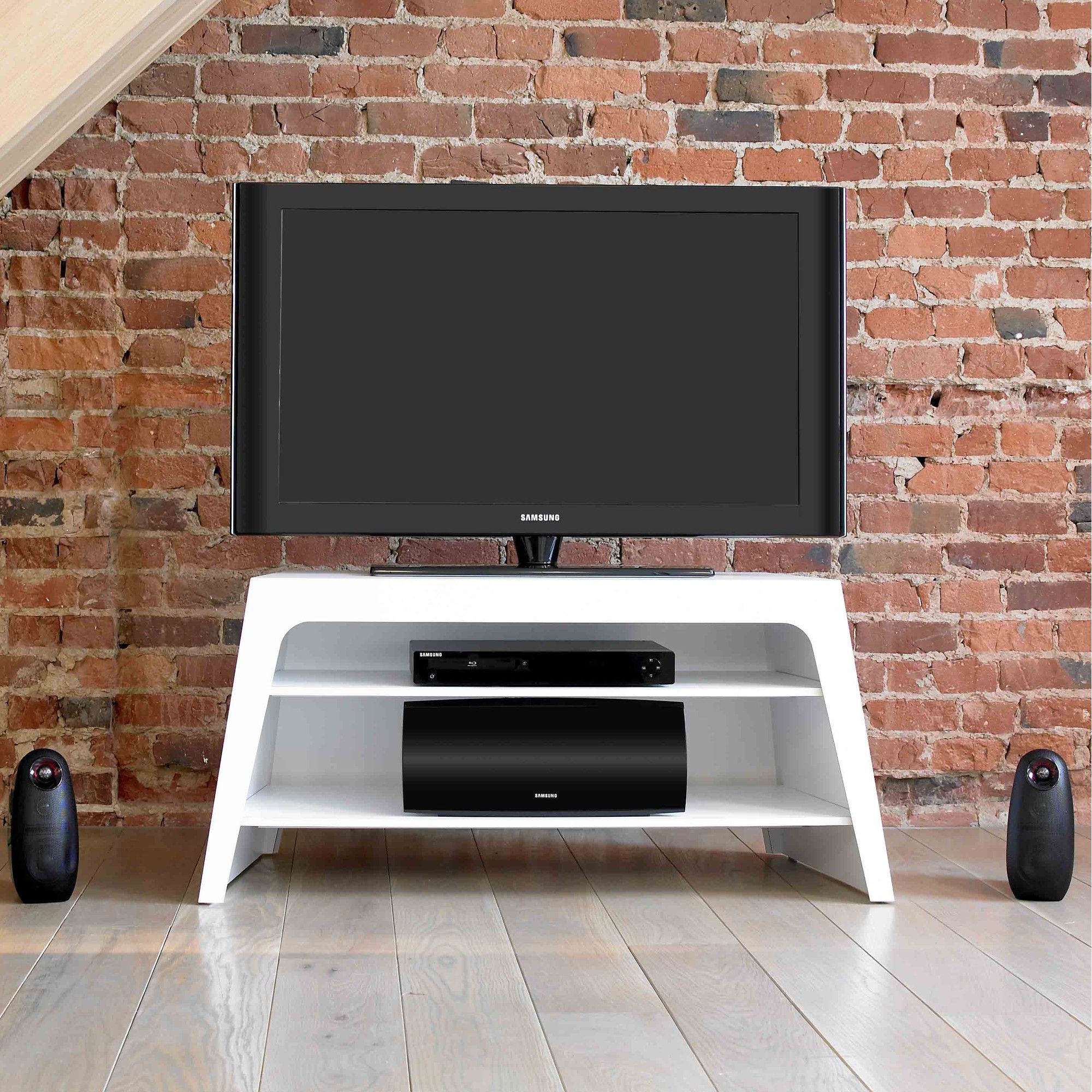 Mor Colorado TV Stand - Matt White at Tesco Direct