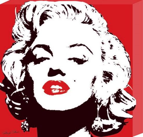 Image of Marilyn Monroe A Vision In Red Canvas Print