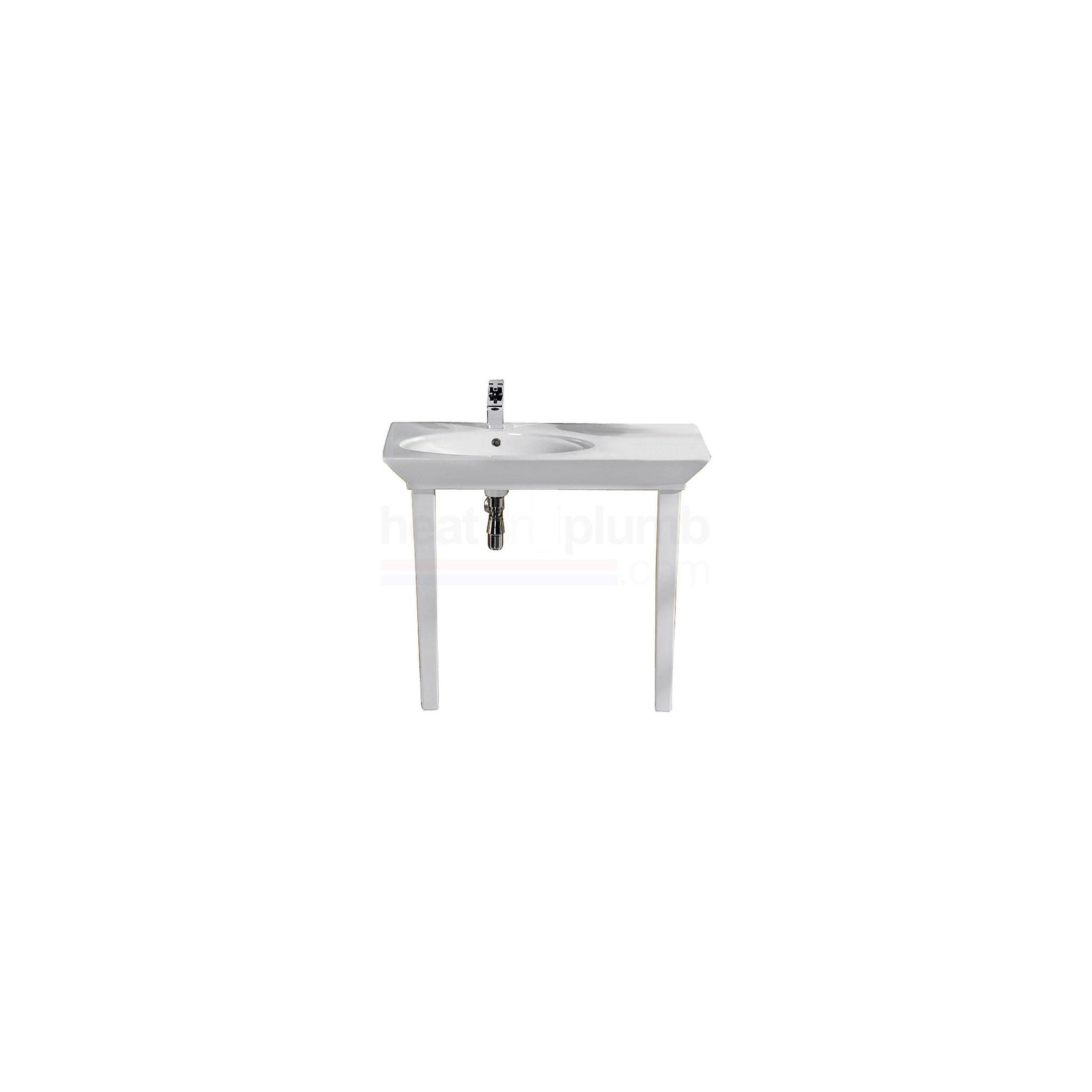 RAK Opulence White 'Her' 1 Piece Countertop Basin with Legs 800mm Wide at Tesco Direct