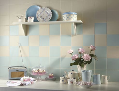 Image of Colour Palette Buttermilk Gloss Ceramic Wall Tile 148x148mm Box Of 44 (0.96 M-- / Box)