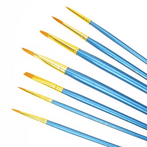 Image of Daler Simply All Purpose Brush Set - 7 Piece Taklon Nylon Set