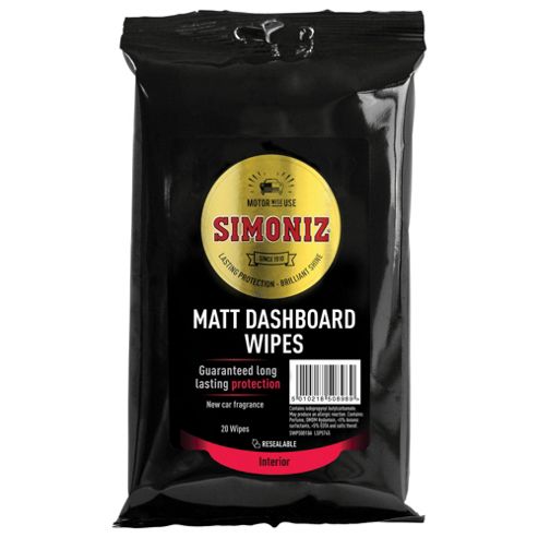 Image of Simoniz Matt Dashboard Wipes, 20 Pack