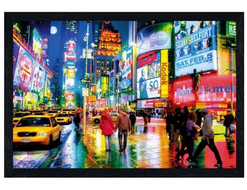 Image of New York City Black Wooden Framed Times Square Poster