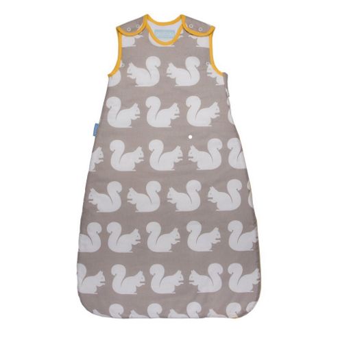 Image of Grobag Anorak Kissing Squirrels 1.0 Tog Sleeping Bag - 6-18 Months