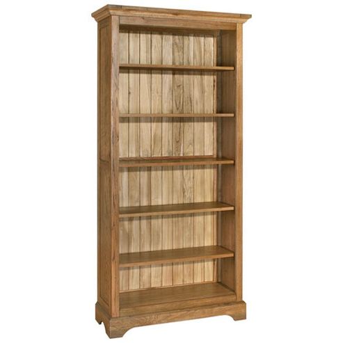 Image of Kelburn Furniture Toulouse Tall Bookcase In Medium Oak Stain And Satin Lacquer