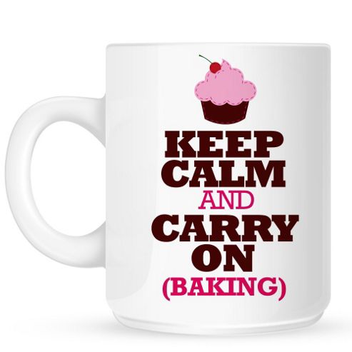 Image of Keep Calm And Carry On Baking 10oz Ceramic Mug
