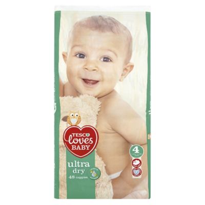 Tesco Loves Baby Ultra Dry Size 4 Economy Pack 48