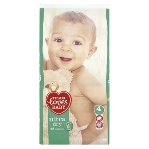 Image of Tesco Loves Baby/dry Size 4 Maxi Econ Pk 48
